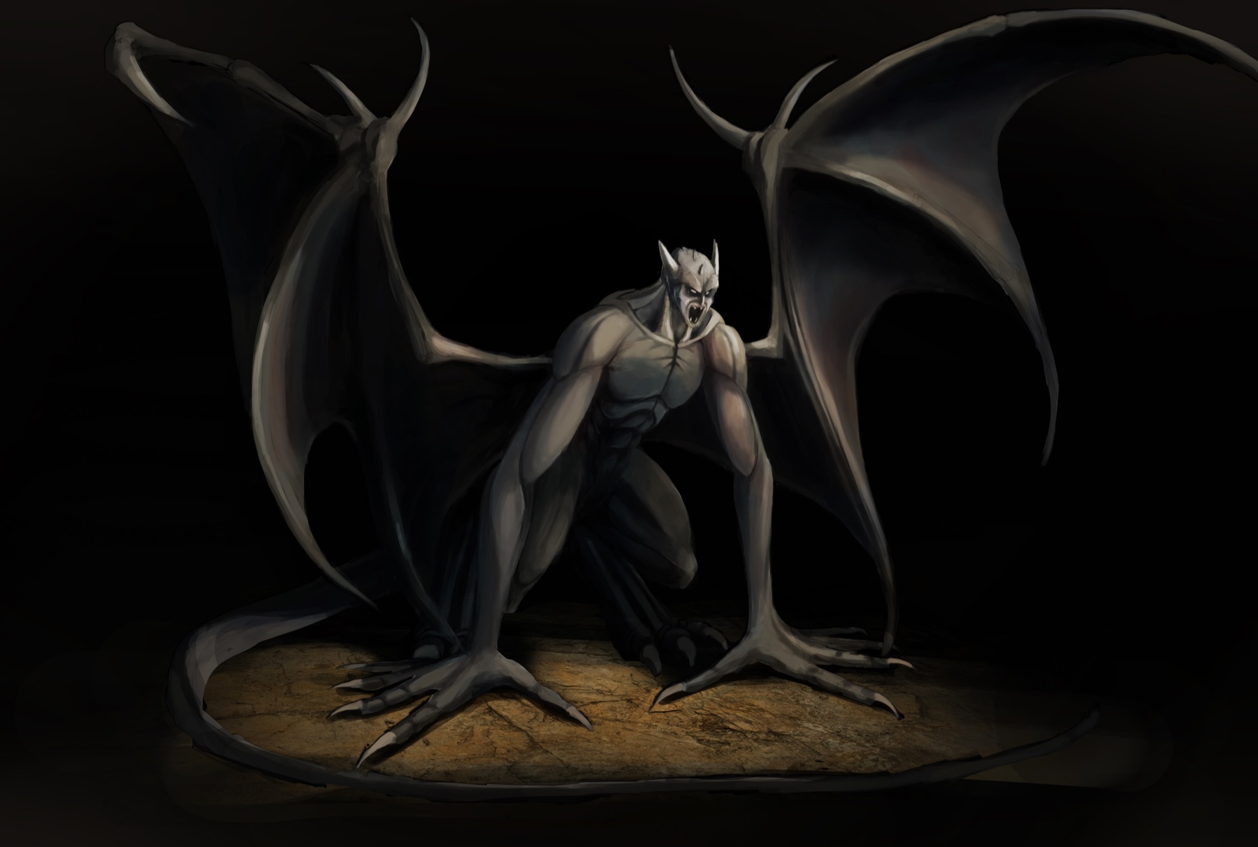 A winged gargoyle from the saga, drawn by Will Willavize